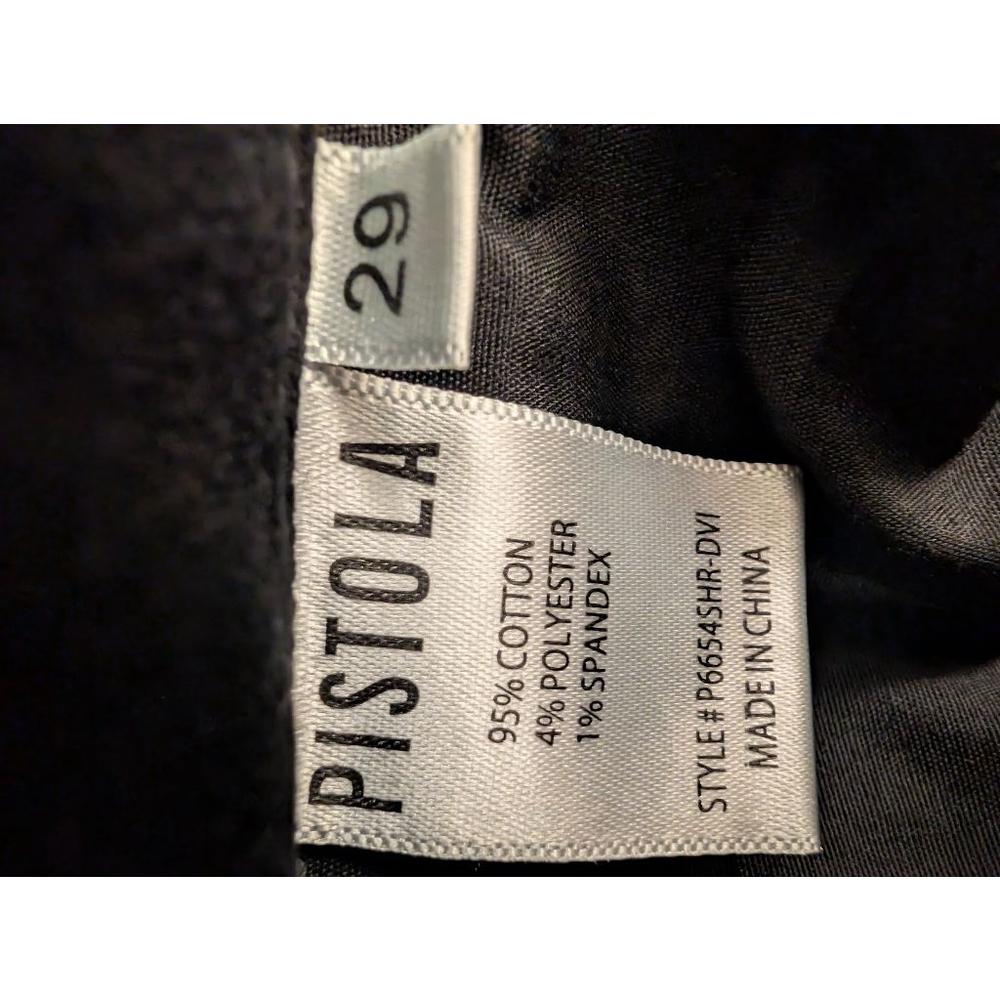 Pistola Dark Black Colleen Super High Rise Slim Boot Slit Ankle Vented Teagan29 - Picture 8 of 14